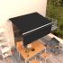 Copertină retractabilă automat cu stor, albastru&alb, 3,5x2,5 m   GartenMobel Dekor