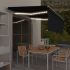 Copertină retractabilă manual cu stor&LED, antracit, 3x2,5 m   GartenMobel Dekor