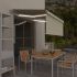 Copertină retractabilă manual cu stor&LED albastru&alb, 3x2,5 m   GartenMobel Dekor