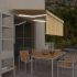 Copertină retractabilă manual cu stor&LED albastru&alb, 3x2,5 m   GartenMobel Dekor