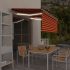 Copertină retractabilă manual cu stor&LED albastru&alb, 3x2,5 m   GartenMobel Dekor