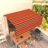 Copertină retractabilă manual cu stor, portocaliu&maro, 4x3 m GartenMobel Dekor