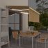 Copertină retractabilă manual cu stor&LED albastru&alb, 3x2,5 m GartenMobel Dekor