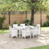 Set Masă Grădină 5 pcs Alb 150 x 100 x 73 cm GartenMobel Dekor