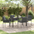Set de Dining de Grădină de 5 Piese cu Pernă Negru Rattan Poly GartenMobel Dekor