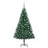 Brad Crăciun pre-iluminat cu set globuri, verde, 150 cm, PVC GartenMobel Dekor