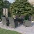 Set de mobilier pentru grădină, 9 piese, gri închis GartenMobel Dekor