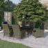 Set de mobilier pentru grădină, 9 piese, gri închis GartenMobel Dekor