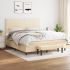 Pat box spring cu saltea, gri închis, 180x200 cm, textil GartenMobel Dekor