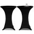 Husă de masă cu picior Ø60 cm, 4 buc., negru, elastic GartenMobel Dekor