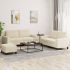 Set de canapea, 3 piese, roșu vin, material textil GartenMobel Dekor