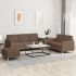 Set de canapele cu perne, 3 piese, gri închis, textil GartenMobel Dekor