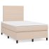 Pat box spring cu saltea, negru, 120x190 cm, piele ecologică GartenMobel Dekor