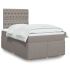 Pat box spring cu saltea, gri taupe, 160x200 cm material textil GartenMobel Dekor