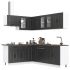 Set dulap de bucătărie 11 piese „Kalmar” alb lucios Lemn GartenMobel Dekor