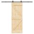 Ușă glisantă cu set feronerie, 100x210 cm, lemn masiv de pin GartenMobel Dekor
