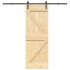 Ușă glisantă cu set de feronerie 80x210 cm, lemn masiv de pin GartenMobel Dekor