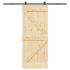 Ușă glisantă cu set feronerie, 100x210 cm, lemn masiv de pin GartenMobel Dekor