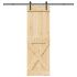Ușă glisantă cu set de feronerie 95x210 cm, lemn masiv de pin GartenMobel Dekor