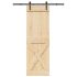 Ușă glisantă cu set de feronerie 95x210 cm, lemn masiv de pin GartenMobel Dekor