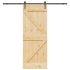 Ușă glisantă cu set de feronerie 70x210 cm, lemn masiv de pin GartenMobel Dekor