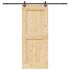 Ușă glisantă cu set de feronerie 85x210 cm, lemn masiv de pin GartenMobel Dekor