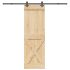Ușă glisantă cu set de feronerie 85x210 cm, lemn masiv de pin GartenMobel Dekor