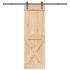 Ușă glisantă cu set de feronerie 70x210 cm, lemn masiv de pin GartenMobel Dekor