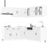 Set dulap de bucătărie 11 piese „Kalmar” alb lucios Lemn GartenMobel Dekor