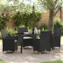 Set de dining de grădină de 7 piese cu perne Negru Rattan Poliester GartenMobel Dekor