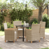 Set de dining pentru grădină cu 5 piese cu perne Negru Rattan PE GartenMobel Dekor