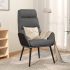 Scaun de relaxare, negru, material textil GartenMobel Dekor