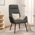 Scaun de relaxare, negru, material textil GartenMobel Dekor