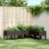 Jardinieră de grădină cu picioare, maro, 80x40x42 cm, PP GartenMobel Dekor