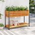 Jardinieră de grădină cu raft 45x45x80cm lemn masiv acacia/oțel GartenMobel Dekor