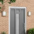 Lămpi de perete externe 2 pcs negru inoxidabil IP44 GartenMobel Dekor