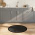 Covor rotund, negru, 80 cm, bambus GartenMobel Dekor
