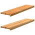 Pervaz 2 buc lemn masiv de maro deschis 90x15x2 cm GartenMobel Dekor