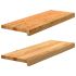 Pervaz 2 buc lemn masiv de maro deschis 90x15x2 cm GartenMobel Dekor
