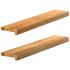 Pervaz 2 buc lemn masiv de maro deschis 90x15x2 cm GartenMobel Dekor