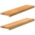Pervaz 2 buc lemn masiv de maro deschis 90x15x2 cm GartenMobel Dekor