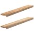Pervaz 2 buc lemn masiv de stejar netratat 110x25x2 cm GartenMobel Dekor