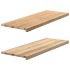 Pervaz 2 buc lemn masiv de stejar netratat 110x25x2 cm GartenMobel Dekor
