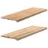 Pervaz 2 buc lemn masiv de stejar netratat 110x25x2 cm GartenMobel Dekor