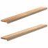 Pervaz 2 buc lemn masiv de stejar netratat 110x25x2 cm GartenMobel Dekor