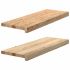 Pervaz 2 buc lemn masiv de stejar netratat 110x25x2 cm GartenMobel Dekor