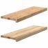 Pervaz 2 buc lemn masiv de stejar netratat 110x25x2 cm GartenMobel Dekor