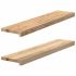 Pervaz 2 buc lemn masiv de maro deschis 90x20x2 cm GartenMobel Dekor