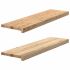 Pervaz 2 buc lemn masiv de stejar netratat 110x25x2 cm GartenMobel Dekor