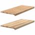 Pervaz 2 buc lemn masiv de stejar netratat 110x25x2 cm GartenMobel Dekor